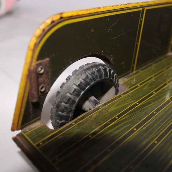 Vintage Marx Toys F268 Green U.S. ARMY 5th DIV Tin Truck - Picture 11 of 16